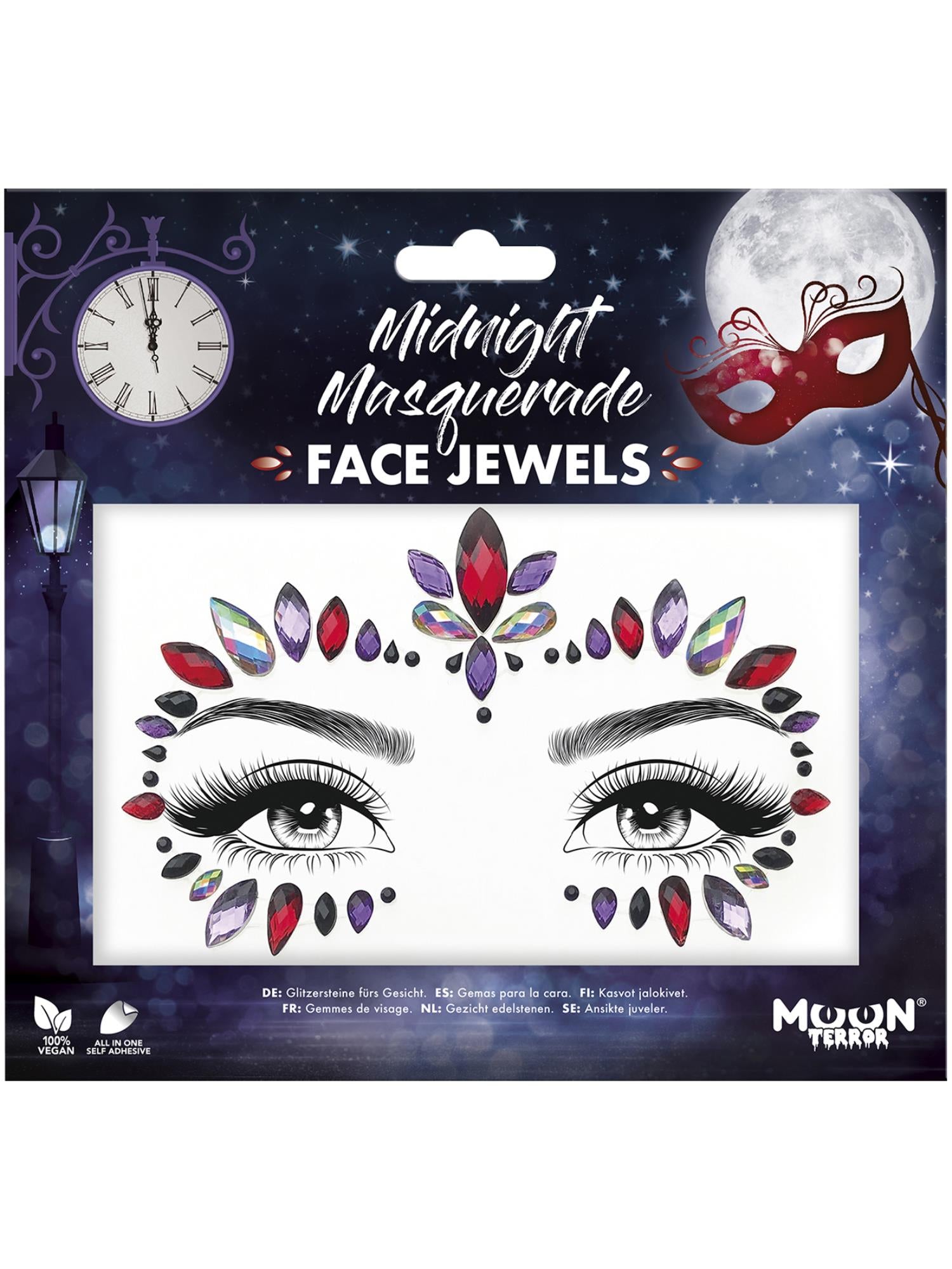 Moon Terror Face Jewels, Midnight Masquerade