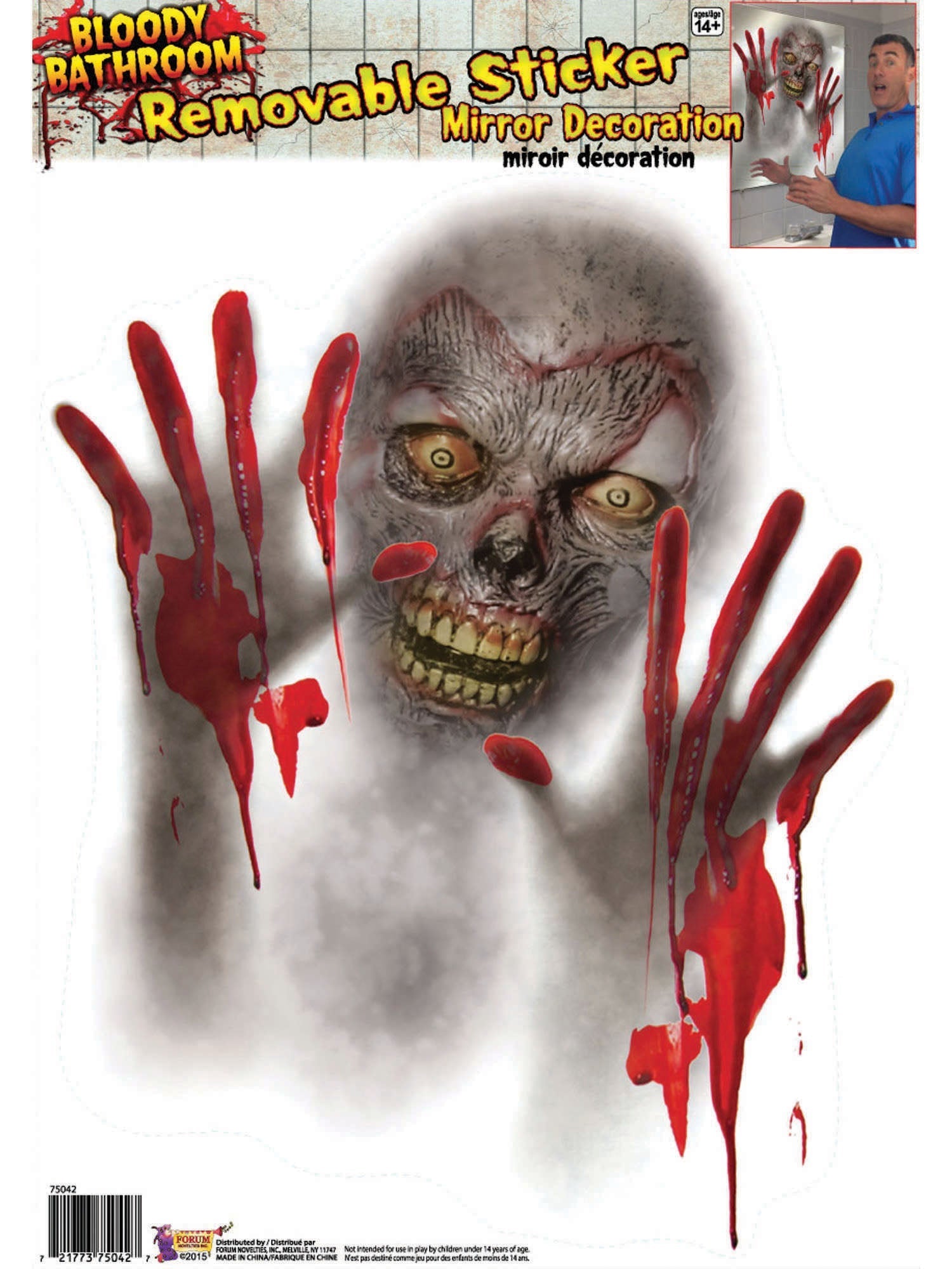 Bloody badkamerspiegel stickers