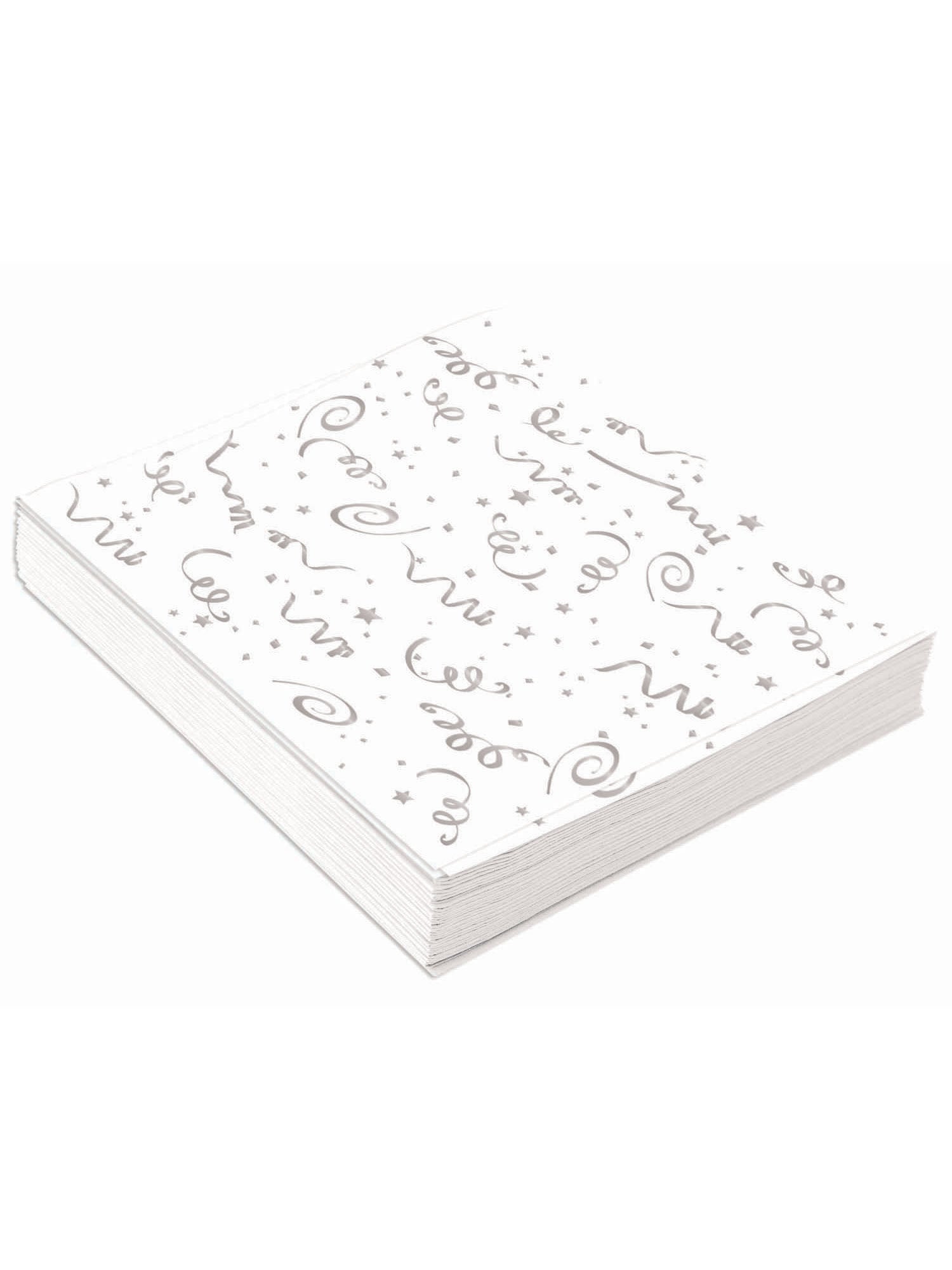 16 Pak Zilveren Confetti Servetten