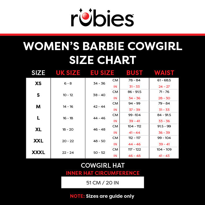 Maattabel custom_barbie_cowgirl